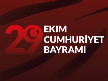 Ekim Cumhuriyet Bayrami banner, design