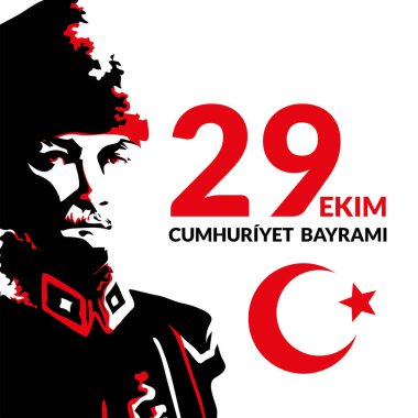 Ekim Cumhuriyet bayrami poster design