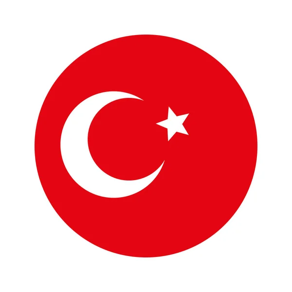 Turkey Flag Icon Isolated — Stockvektor