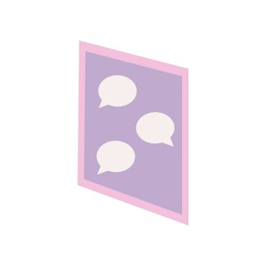 metaverse chat bubbles icon isolated