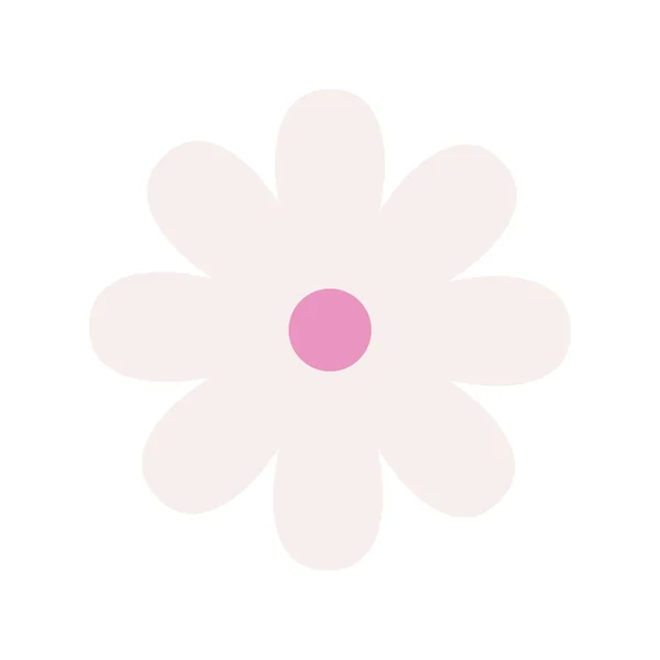 White Flower Icon Isolated Style —  Vetores de Stock