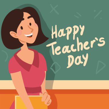 Mutlu öğretmenler günü kutlama kartı