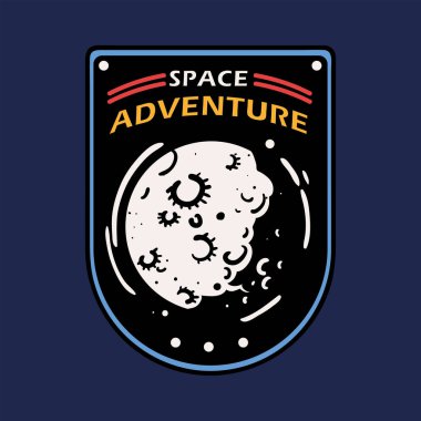 space adventure badge retro image