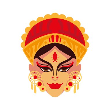 goddess Durga Puja face icon