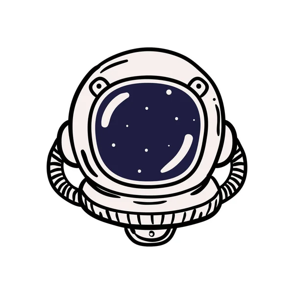 Space Astronaut Helmet Retro Icon — Image vectorielle