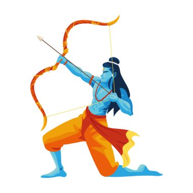 god lord rama icon isolated