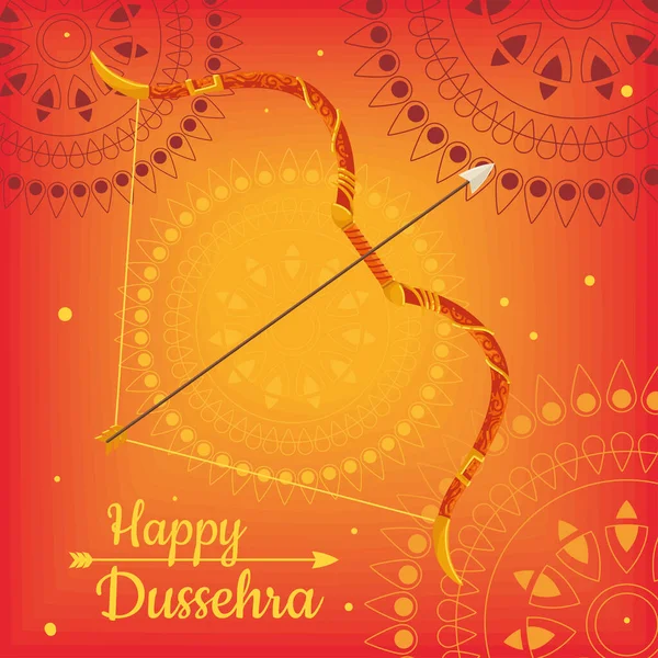 happy dussehra day, bow arrows, flat design