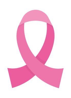 Göğüs kanseri pembe kurdele ikonu izole edildi
