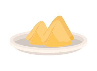korean food icon flat isolated