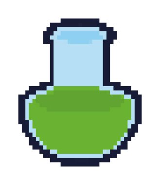 potion bottle pixel art icon isolated
