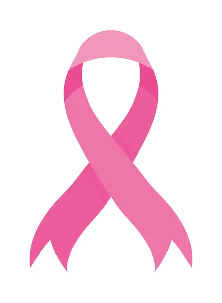 Απομονωμένη Εικόνα Κορδέλα Ευαισθητοποίησης Για Τον Καρκίνο Του Μαστού — Διανυσματικό Αρχείο