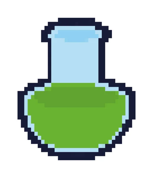 Potion Bottle Pixel Art Icon Isolated — Stockvector