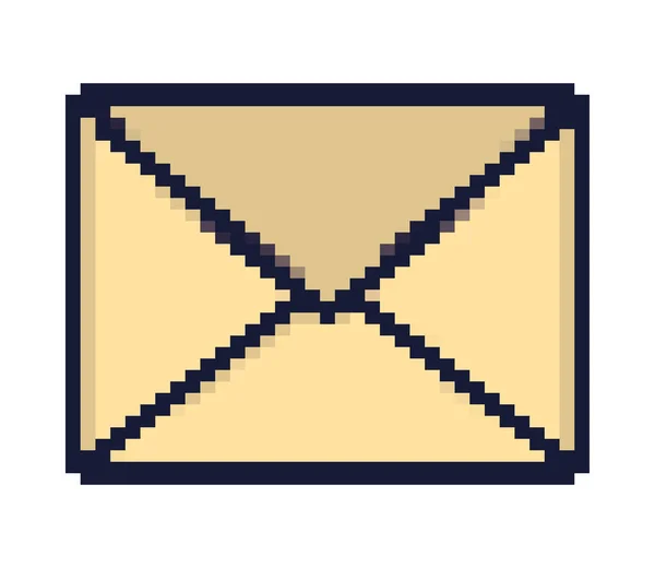 Envelope Message Pixel Art Icon Isolated — Image vectorielle