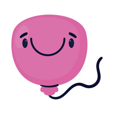 smile balloon face icon flat isolated