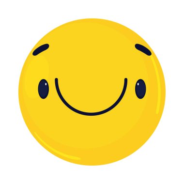 smile emoji face icon flat isolated