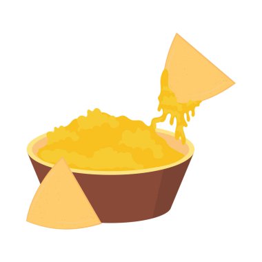 nachos with cheese icon isolated