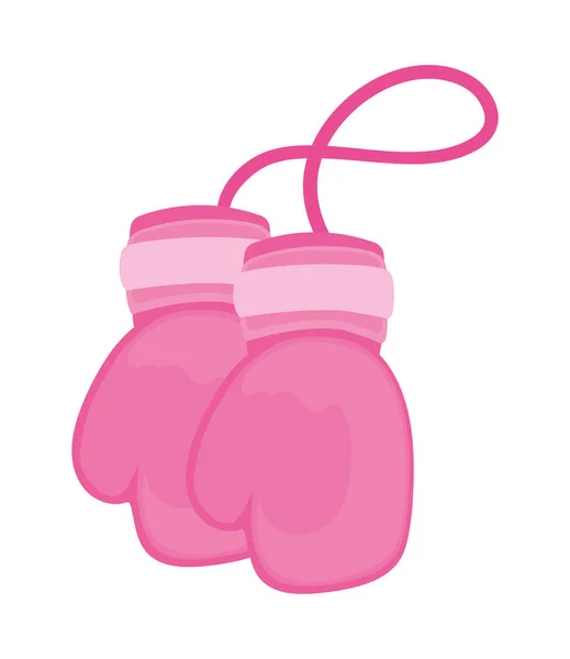 Breast Cancer Awareness Pink Gloves Icon — Vector de stock