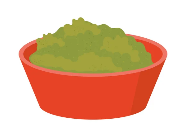 Guacamole Sauce Icon Flat Isolated — Vettoriale Stock