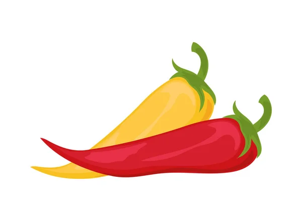 Chili Pepper Icon Flat Isolated — Stock Vector