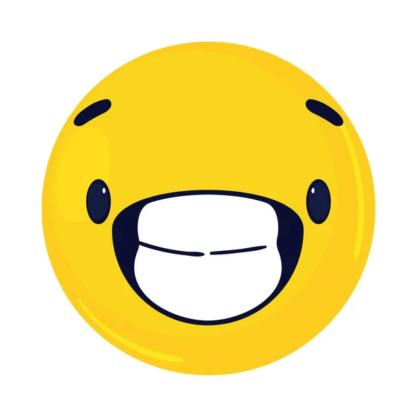 Grimacing Πρόσωπο Emoji Εικονίδιο Επίπεδη Απομονωμένη — Διανυσματικό Αρχείο