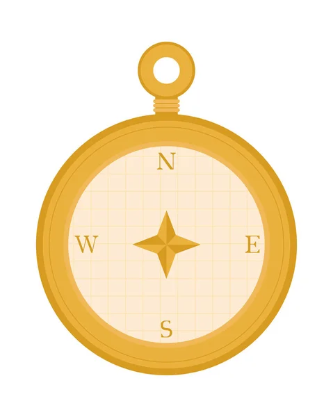Compass Guide Icon Flat Isolated — 스톡 벡터
