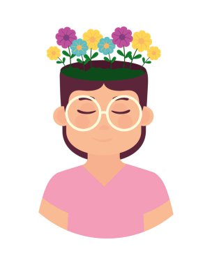 Kafamda çiçekli kadın