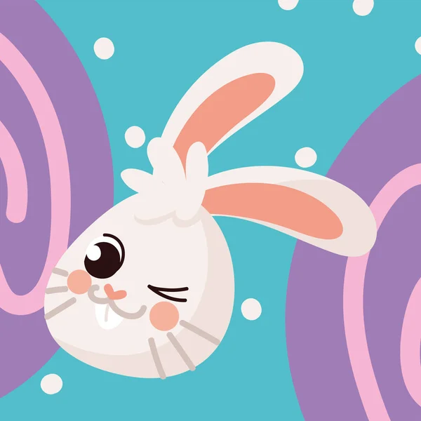 Cartoon Rabbit Face Vector Style — Image vectorielle