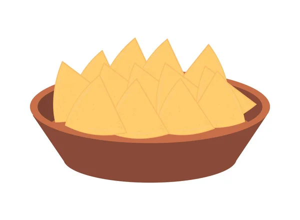 Nachos Dish Icon Isolated — Vettoriale Stock