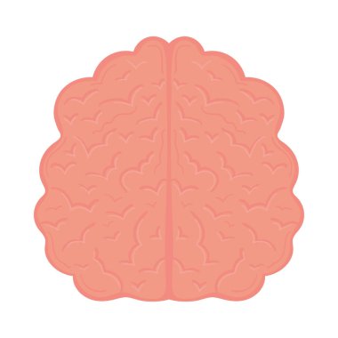 human brain icon flat isolated