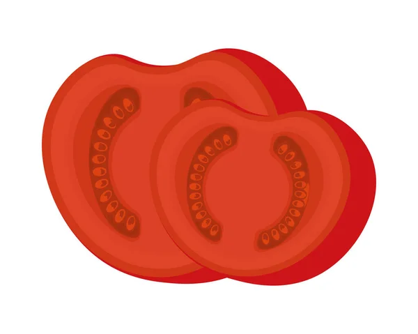 Slice Tomato Icon Isolated — Stockvektor