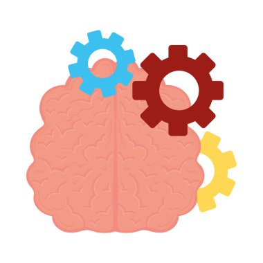 mental health day, brain gears design