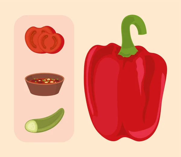 Set Vegetable Sauce Design — Image vectorielle