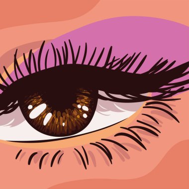 female eye makeup face closeup