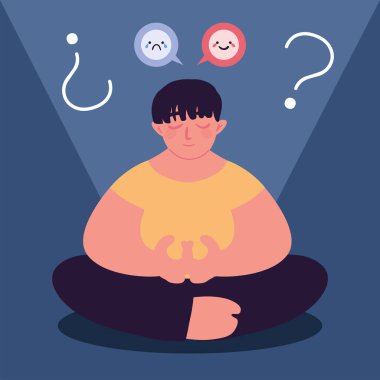woman sitting meditating, mental health
