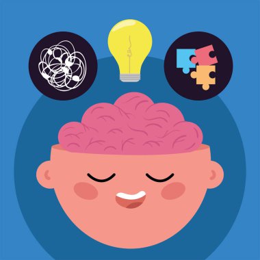 mental health, flat style design