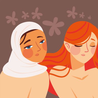 diversity and inclusion, muslim and redhead girls