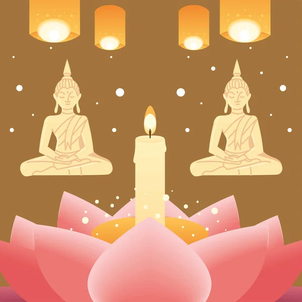 Banner Loy Krathong Festival — Image vectorielle