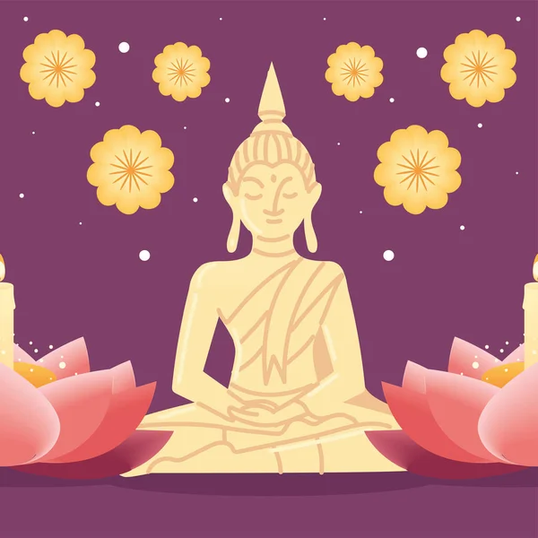 Loy Krathong Festival Celebration Card — Stockvector