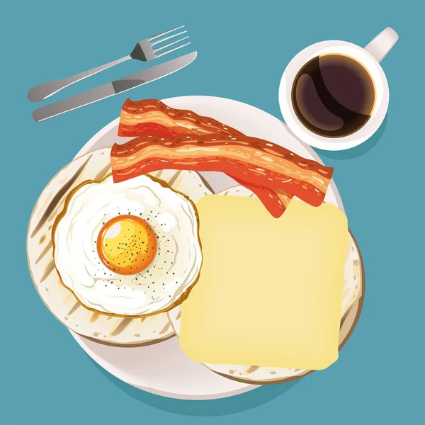 Breakfast Egg Cheese Arepa — Stockvektor