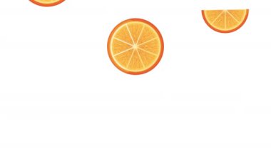 oranges citrus fruits pattern animation ,4k video animated