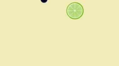fresh citrus fruits pattern animation
