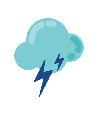 cloud storm cartoon icon isolated