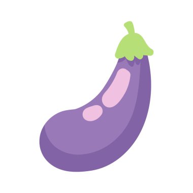 eggplant vegetable organic icon isolated