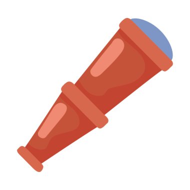 telescope science cartoon icon isolated