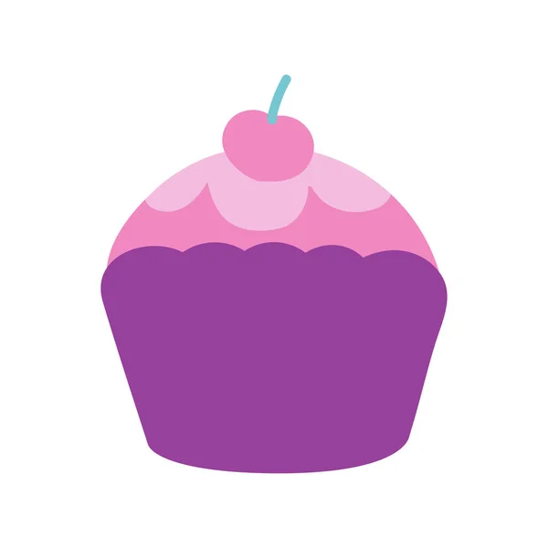 Cupcake Fruit Isolated Icon — Stockvektor