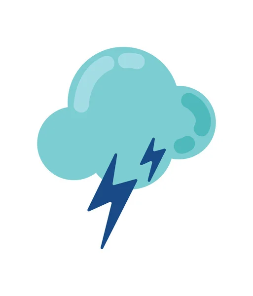 Cloud Storm Cartoon Icon Isolated — Stock Vector