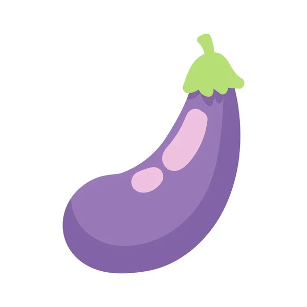 Eggplant Vegetable Organic Icon Isolated — ストックベクタ