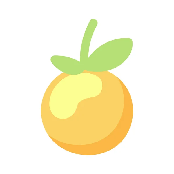 Orange Fruit Organic Icon Isolated — Stock Vector