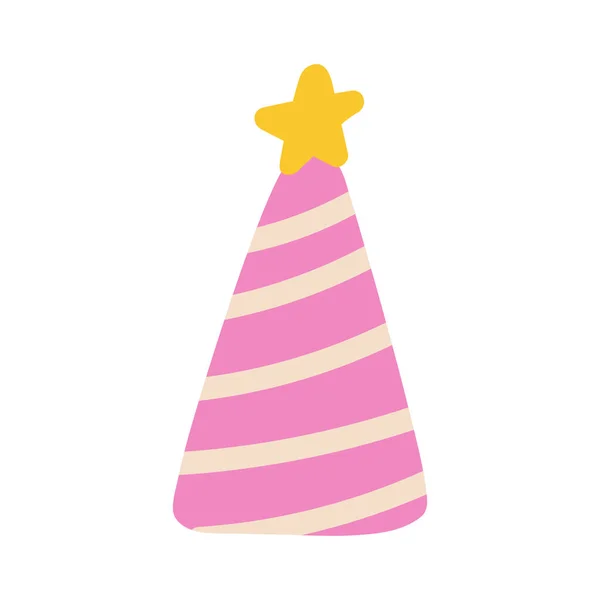 Birthday Party Hat Decoration Isolated Icon — ストックベクタ
