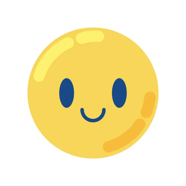 Smiley Emoji Cartoon Icon Isolated — Vetor de Stock